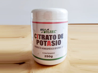 Citrato de Potasio en polvo, presentación de 250 g